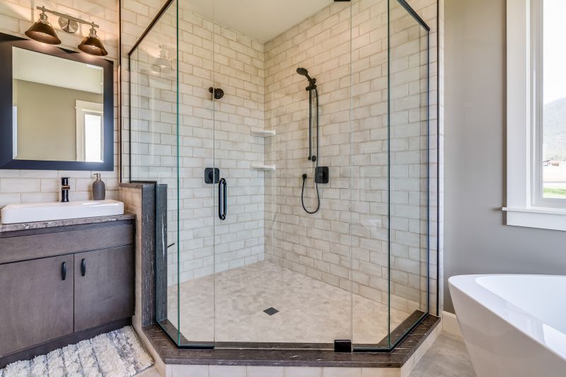 Corner Walk-in Shower with Glass Walls